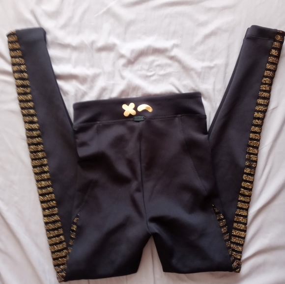 Koral X Small Black Leggings with Gold Detail - Picture 10 of 11
